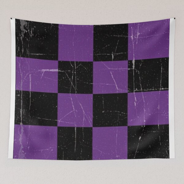 Item preview, part abstract distressed checkers black and purple design designed and sold by SmashingDeals.