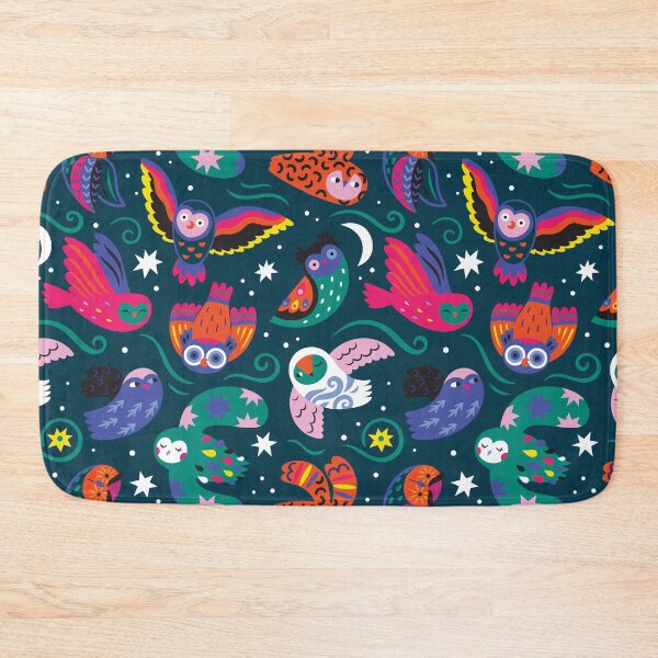 Item preview, Aurora Owls on dark green designed and sold by PenguinHouse.