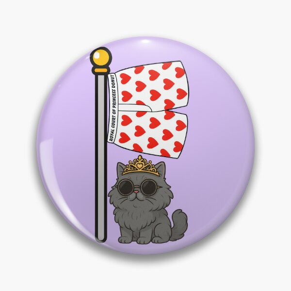 Item preview, Royal Court of Princess Donut – Flag & Heart Boxer Parody Design for Dungeon Crawler Fans designed and sold by RollForDesignCo.