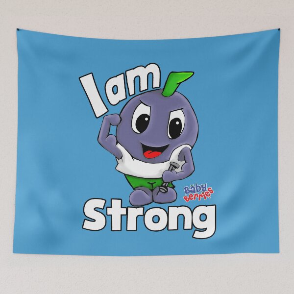 Item preview, I Am Strong – Baby Berries™ Blu designed and sold by Baby Berries™ Shop.