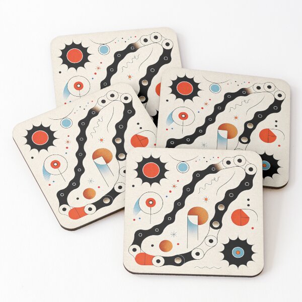 Item preview, Abstract Colorful bicycle chain, art.  designed and sold by Pedal Canvas.