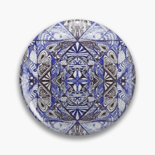 Item preview, Blue Tribal Pen and Ink Pattern designed and sold by Taleyedoscopic.