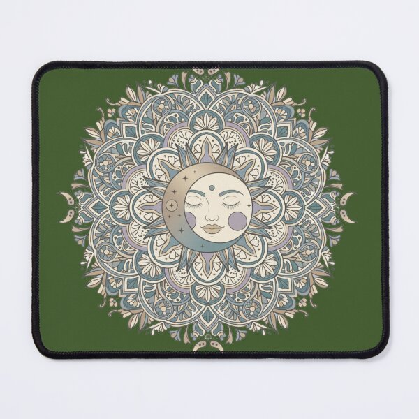 Item preview, Green Moon and Sun Mandala designed and sold by SimonsDesignArt.
