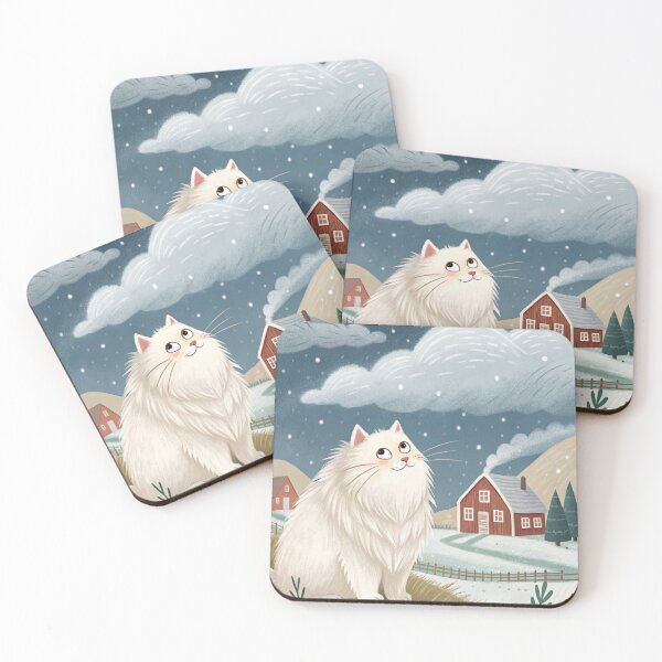 Item preview, Jólakötturinn (Yule Cat) – Cute and fluffy, happy | Icelandic Christmas Folklore Digital Painting designed and sold by AIfolklore.