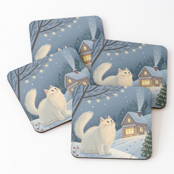 Item preview, Jólakötturinn (Yule Cat) – Cute and fluffy, happy | Icelandic Christmas Folklore Digital Painting designed and sold by AIfolklore.