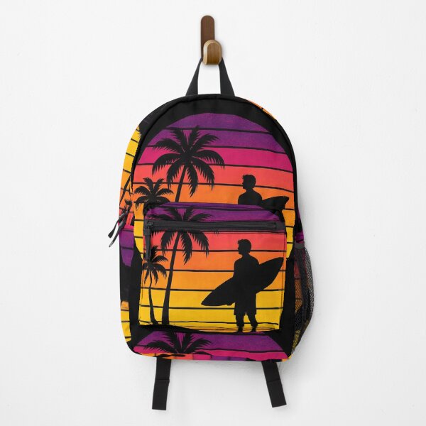 Item preview, Vintage California Surfer – Retro Rainbow Circle Illustration designed and sold by Dax Studio.