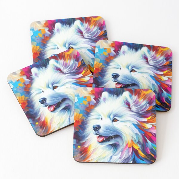 Item preview, Samoyed Dog Portrait Acrylic Art Print Pet Portrait Gift for Sammie Lovers designed and sold by Puppy Puzzles Plus.