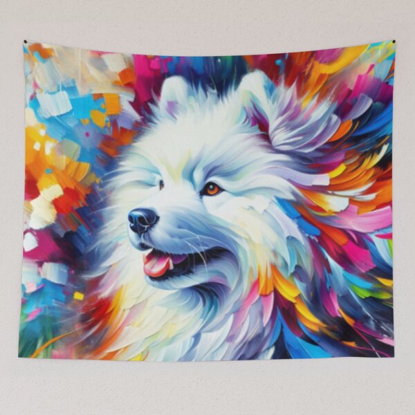 Item preview, Samoyed Dog Portrait Acrylic Art Print Pet Portrait Gift for Sammie Lovers designed and sold by Puppy Puzzles Plus.
