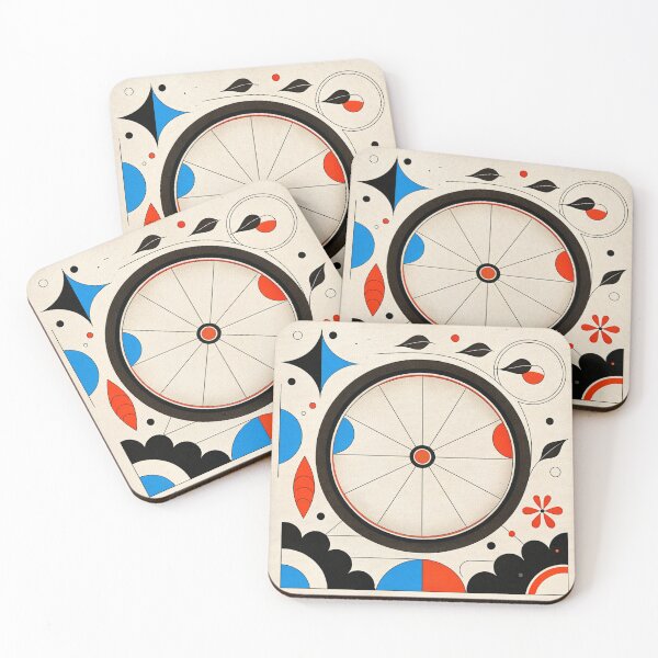 Item preview, Abstract Colorful bicycle wheel and tire, art.  designed and sold by Pedal Canvas.