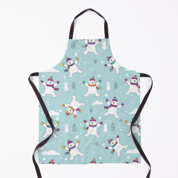 Item preview, Cute Polar Bears Making Snow Angels Winter Pattern designed and sold by Melissa Plugge-Dekker.