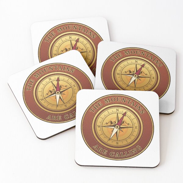 Item preview, The Mountains Are Calling And I Must Go Vintage Compass Badge designed and sold by Adventuremoreco2025.