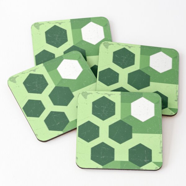 Item preview, part abstract distressed hexagonal greens and white design designed and sold by SmashingDeals.