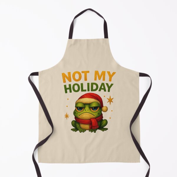 Item preview, Grumpy Frog Anti Christmas Holiday Art designed and sold by Liv Solara.