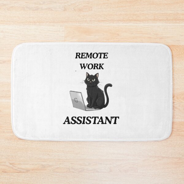 Item preview, cat remote work assistant designed and sold by Digital Art and Funny Pets.