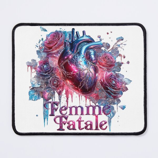 Item preview, Femme Fatale Chrome Heart with Roses and Ice designed and sold by Anastasiia Yurevych.