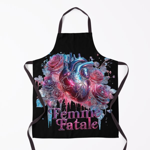 Item preview, Femme Fatale Chrome Heart with Roses and Ice designed and sold by Anastasiia Yurevych.