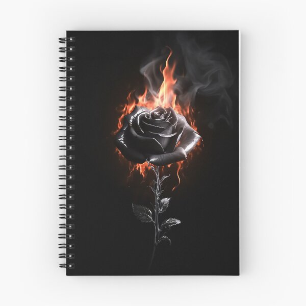 Item preview, Black rose in flames designed and sold by TheLandsOfMagic.