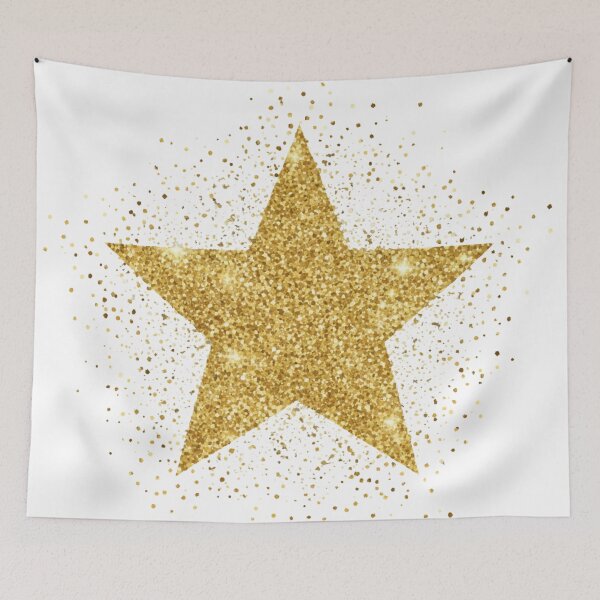 Item preview, Scattered Gold Glitter Star Icon | Dynamic Geometric Sparkle Texture designed and sold by Thaliandra.