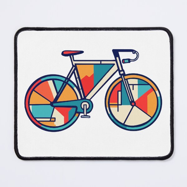 Item preview, Classic road bike, vintage, cartoon colorful style art. designed and sold by Pedal Canvas.