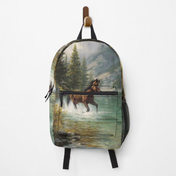 Item preview, A Quarter Horse galloping along the edge of a clear mountain lake Horses in Motion designed and sold by CDC40.
