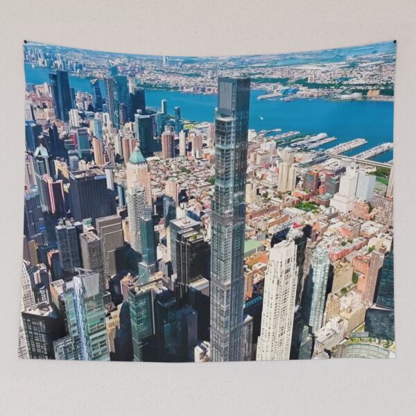 Item preview, Birds eye view of Gotham during daylight. designed and sold by NYConlineStore.