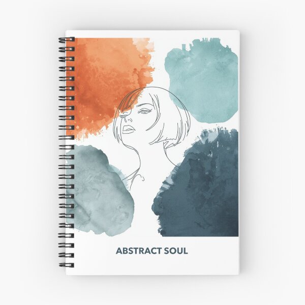 Item preview, Abstract Soul - Minimalist Line Art Home Decor Design | Terracotta & Deep Blue Water paint Art Work designed and sold by InkIntentionstu.