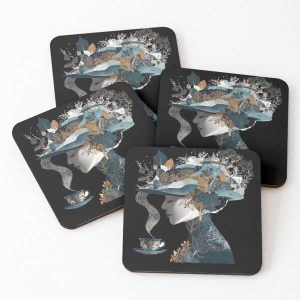 Item preview, Lady Earl Grey - Elegant Botanical Tea Lover Art designed and sold by BeeFreeStudio.