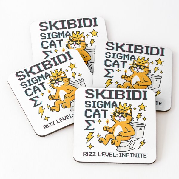 Item preview, Skibidi Sigma Cat Meme Infinite Rizz designed and sold by AnnDesignStudio.