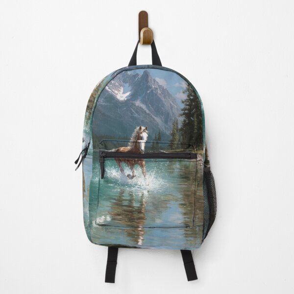 Item preview, A Quarter Horse galloping along the edge of a clear mountain lake Horses in Motion designed and sold by CDC40.