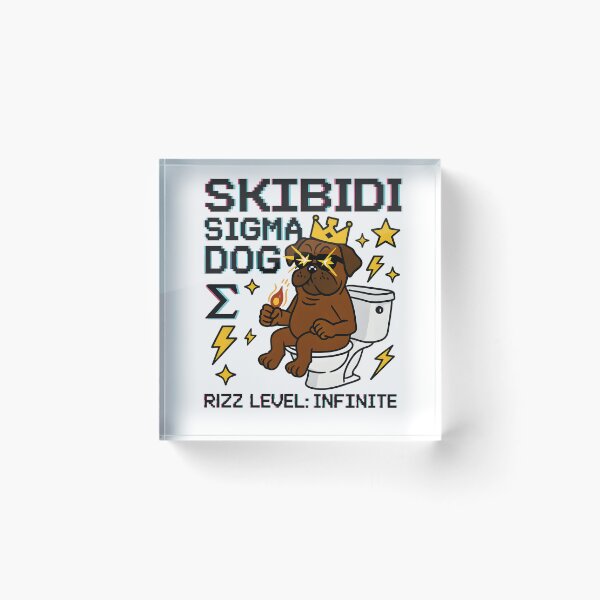 Item preview, Skibidi Sigma Dog Meme Rizz Master designed and sold by AnnDesignStudio.