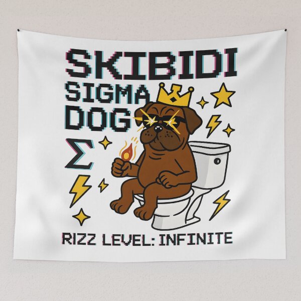 Item preview, Skibidi Sigma Dog Meme Rizz Master designed and sold by AnnDesignStudio.