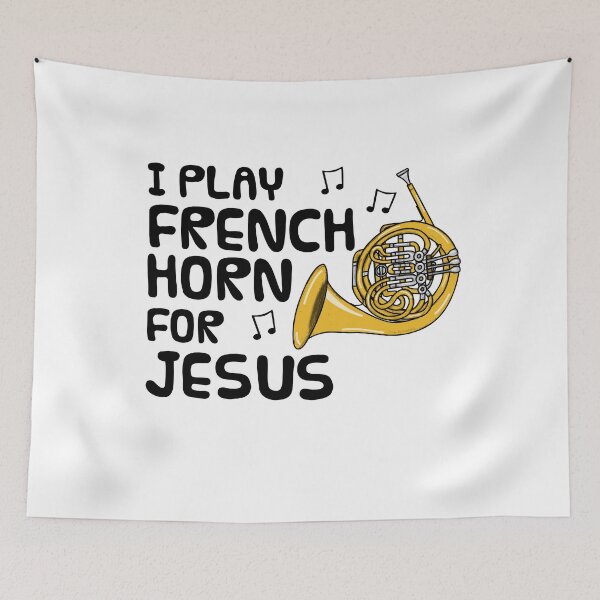 Item preview, I Play French Horn For Jesus, Church Musician designed and sold by doodlerob.