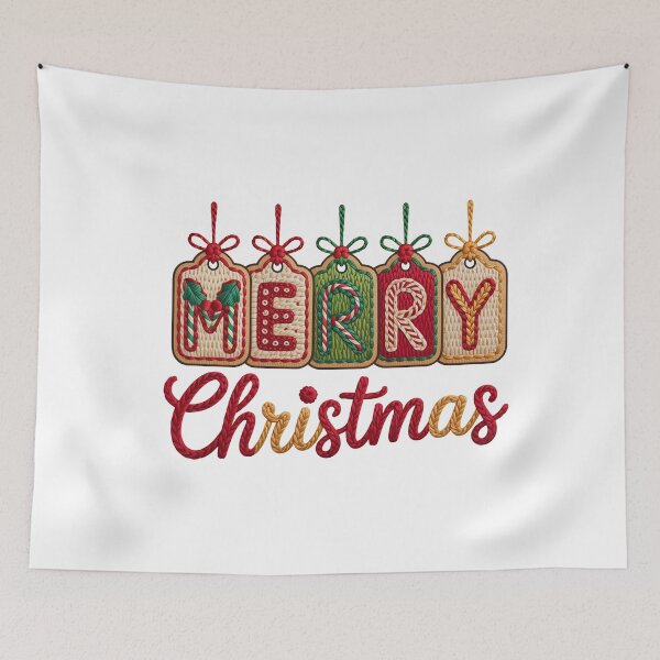 Item preview, Merry Christmas Embroidered Gingerbread Tags | Gingerbread Style designed and sold by Polarisofficial.