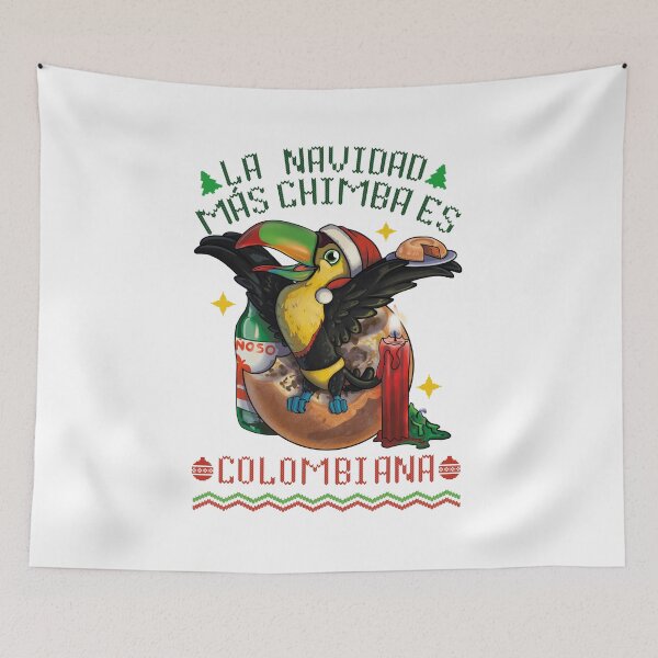 Item preview, Illustrated design of a Colombian Christmas toucan designed and sold by FoxnakeChiros.