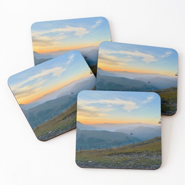 Item preview, Ski Lift at Wet Leg Band Mountain Sunrise designed and sold by dishcutnes.