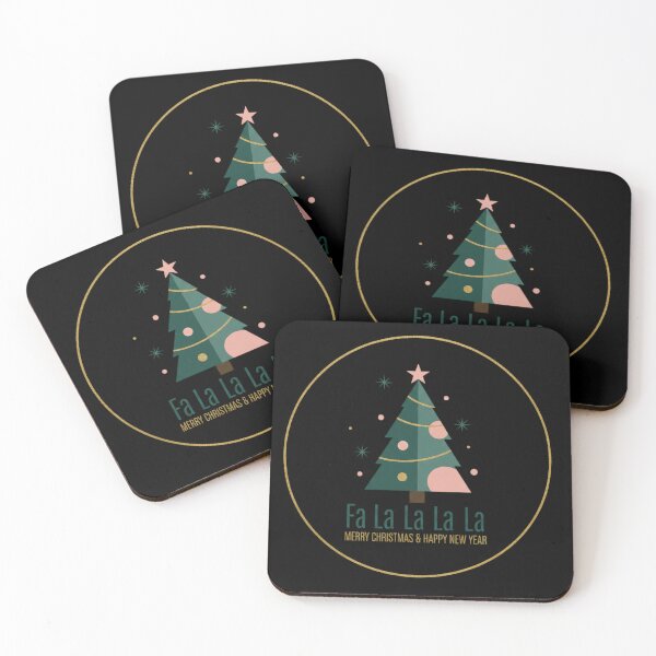 Item preview, Fa La La La La Modern Christmas Tree designed and sold by ShapeVibe.