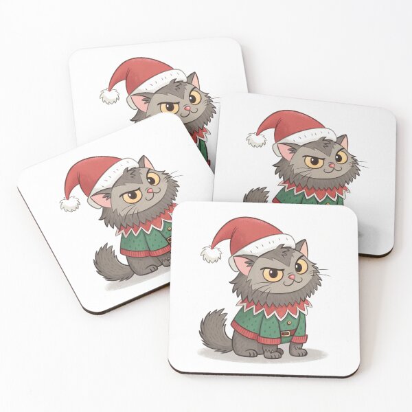 Item preview, Jólakötturinn (Yule Cat) – Cute and fluffy, whimsical | Icelandic Christmas Folklore Digital Illustration designed and sold by AIfolklore.
