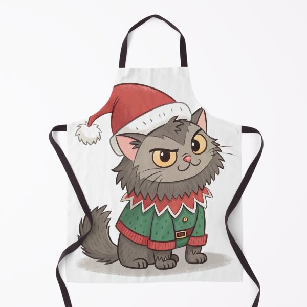 Item preview, Jólakötturinn (Yule Cat) – Cute and fluffy, whimsical | Icelandic Christmas Folklore Digital Illustration designed and sold by AIfolklore.
