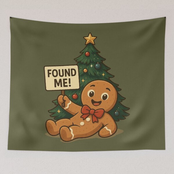 Item preview, Found Me Gingerbread - Cute Christmas Joke designed and sold by I AM BRO.