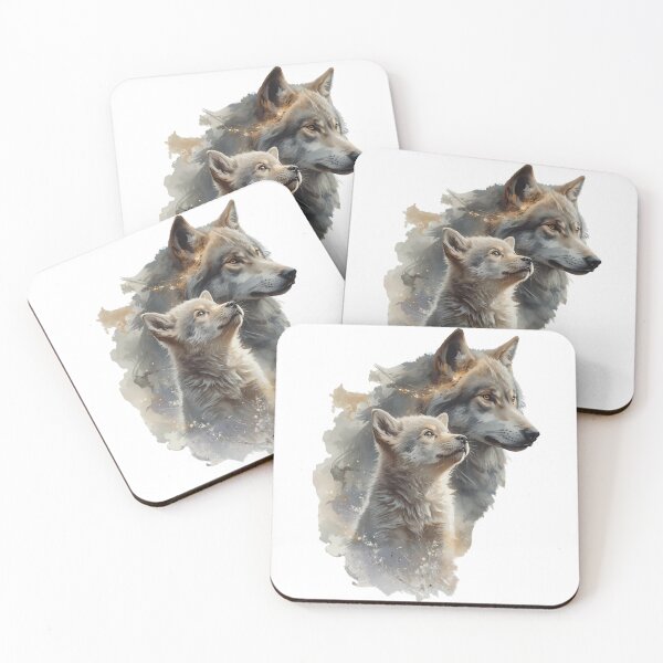 Item preview, Baby Wolf & Future Wolf, Spirit of Growth Artwork designed and sold by Moodune.