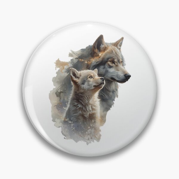 Item preview, Baby Wolf & Future Wolf, Spirit of Growth Artwork designed and sold by Moodune.