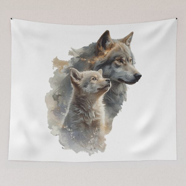 Item preview, Baby Wolf & Future Wolf, Spirit of Growth Artwork designed and sold by Moodune.