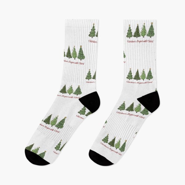 Item preview, Christmas Begins with Christ – Green Christmas Trees Design designed and sold by Illustrated Faith.
