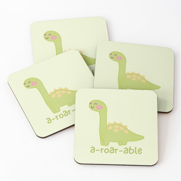 Item preview, a-roar-able happy green dinosaur designed and sold by winterpumpkin.