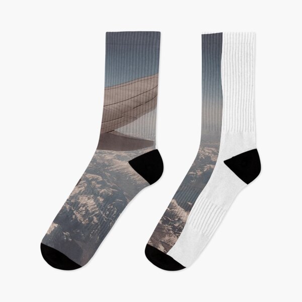 Item preview, Plane Wing Jameson Over Snowy Mountains designed and sold by dishcutnes.
