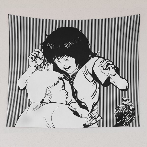 Item preview, Tetsuo and Kaori | Dystopian Love Akira Manga Cyberpunk Illustration designed and sold by Keltoi-art.