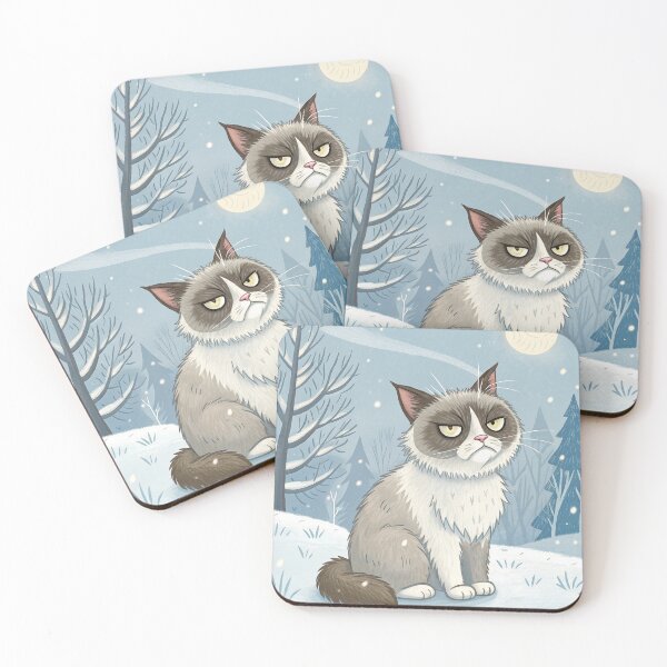 Item preview, Jólakötturinn (Yule Cat) – Cute and fluffy, annoyed | Icelandic Christmas Folklore Digital Illustration designed and sold by AIfolklore.