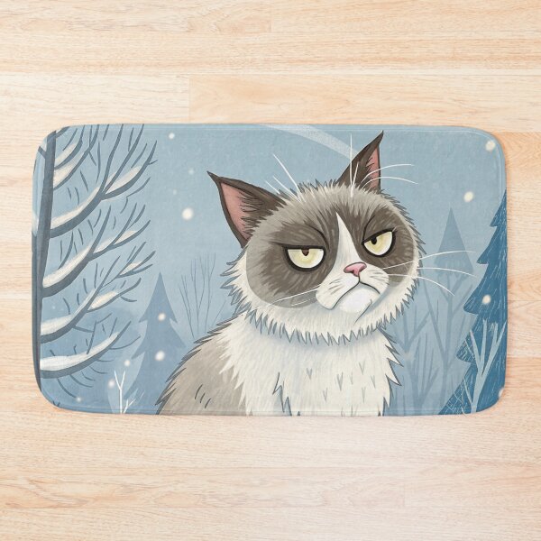Item preview, Jólakötturinn (Yule Cat) – Cute and fluffy, annoyed | Icelandic Christmas Folklore Digital Illustration designed and sold by AIfolklore.