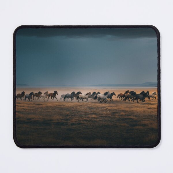 Item preview, A herd of wild horses sprinting across the open plains at dusk Horses in Motion designed and sold by CDC40.