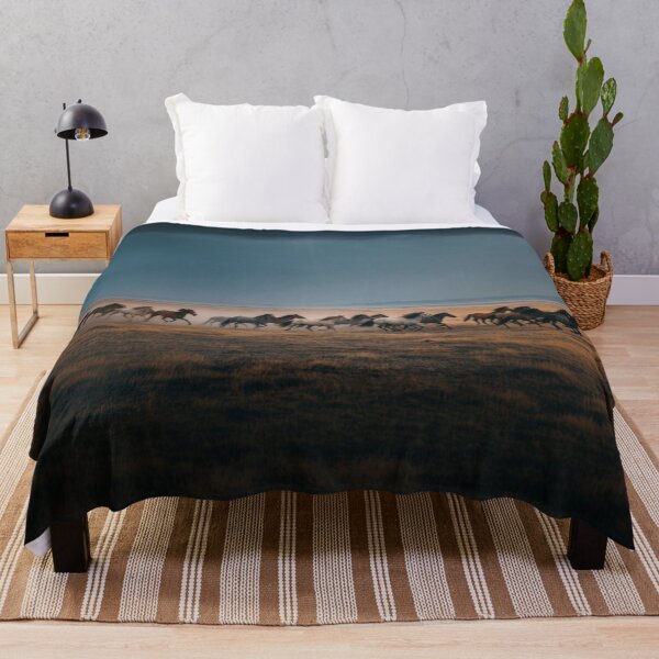 Item preview, A herd of wild horses sprinting across the open plains at dusk Horses in Motion designed and sold by CDC40.